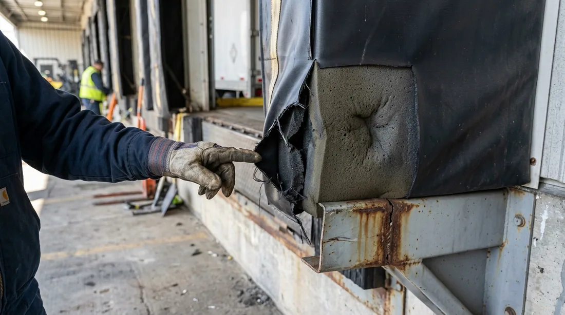 Distinguishing a torn cover over sound foam from foam that has taken a permanent set, from a bent — Wichita, KS